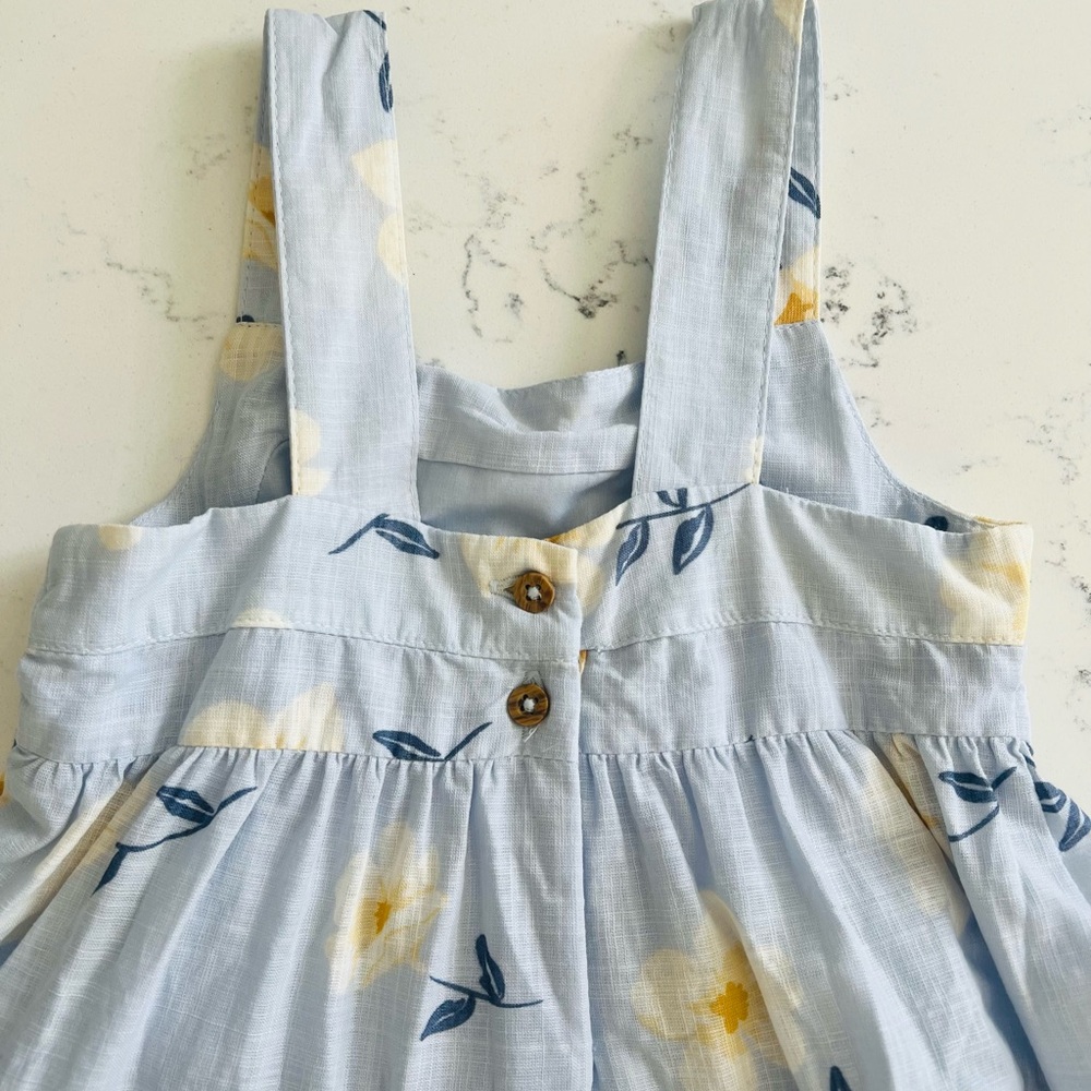 NWOT Joie Blue Floral Dress with Matching Headband Size 3T - Picture 6 of 9
